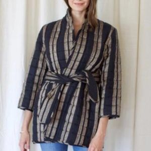 NWT Mirth Caftans 'Bruges' Jacket in silk stripe